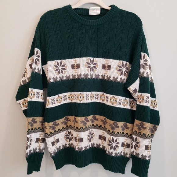 Northwest Territory Green and White Crewneck Sweater - Picture 6 of 12